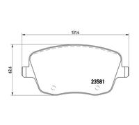 Set di pastiglie freno BREMBO P 85 057, anteriore