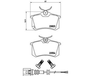 Set di pastiglie freno BREMBO P 85 066, posteriore