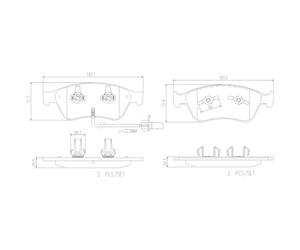Set di pastiglie freno BREMBO P 85 102