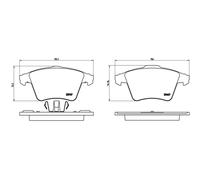 Set di pastiglie freno BREMBO P 85 107, anteriore