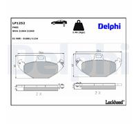 Set di pastiglie freno DELPHI LP1252, posteriore