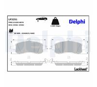 Set di pastiglie freno DELPHI LP3251, anteriore
