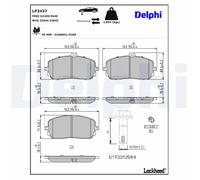 Set di pastiglie freno DELPHI LP3437, anteriore