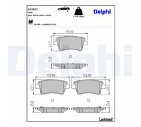 DELPHI LP3537 Kit pastiglie freni