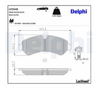 Set di pastiglie freno DELPHI LP3548, posteriore
