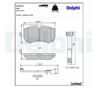 Set di pastiglie freno DELPHI LP3573