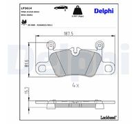 Set di pastiglie freno DELPHI LP3614, posteriore
