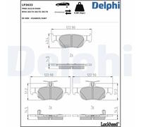 DELPHI LP3633 Kit pastiglie freni