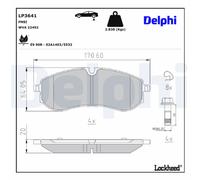 Set di pastiglie freno DELPHI LP3641, posteriore