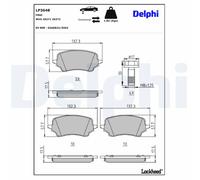 LP3648 Kit pastiglie pattini freno Delphi Anteriore per FORD PUMA