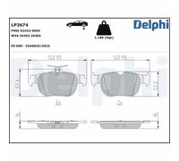 Delphi Set di pastiglie freno LP3674 Low-Metallic – Posteriore