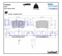 Set di pastiglie freno DELPHI LP3840