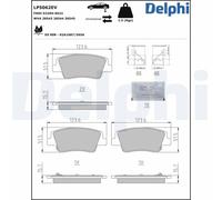 Set di pastiglie freno DELPHI LP5062EV