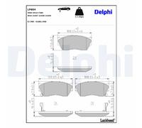 Set di pastiglie freno DELPHI LP804, anteriore