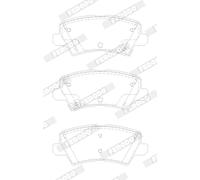 Set di pastiglie freno FERODO FDB5036, posteriore