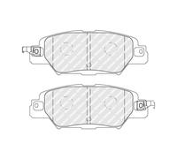 Set di pastiglie freno FERODO FDB5116, posteriore