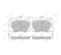 Set di pastiglie freno FERODO FDB5149, anteriore