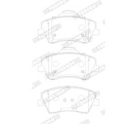 Set di pastiglie freno FERODO FDB5205, anteriore