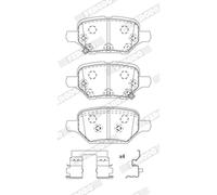 Set di pastiglie freno FERODO FDB5215, posteriore
