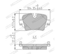 FERODO FDB5235 Kit pastiglie freni