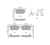 Set di pastiglie freno FERODO FDB5238, posteriore