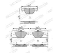 Set di pastiglie freno FERODO FDB5244, posteriore