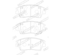 Set di pastiglie freno FERODO FDB5274, anteriore