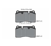 Set di pastiglie freno TEXTAR 2021703, anteriore