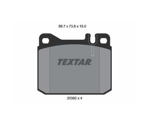 Set di pastiglie freno TEXTAR 2039204, anteriore