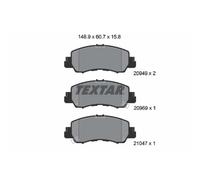 Set di pastiglie freno TEXTAR 2094901, anteriore