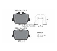 Set di pastiglie freno TEXTAR 2143301, posteriore
