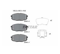 Set di pastiglie freno TEXTAR 2205203, anteriore