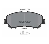 Set di pastiglie freno TEXTAR 2206501, anteriore