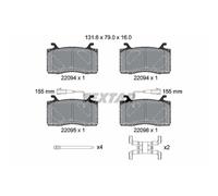 Set di pastiglie freno TEXTAR 2209401, anteriore