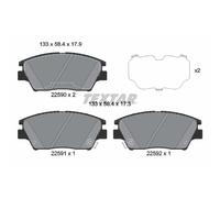 Set di pastiglie freno TEXTAR 2259001, anteriore