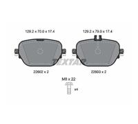 Set di pastiglie freno TEXTAR 2260203, posteriore