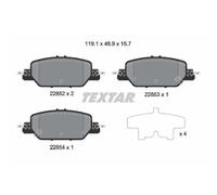 Set di pastiglie freno TEXTAR 2285201, posteriore