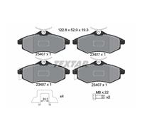 Set di pastiglie freno TEXTAR 2340702, anteriore