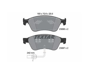 Set di pastiglie freno TEXTAR 2389601, anteriore