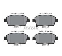 Set di pastiglie freno TEXTAR 2390401, anteriore