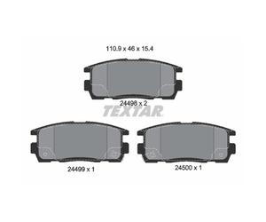Set di pastiglie freno TEXTAR 2449801, posteriore