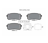 Set di pastiglie freno TEXTAR 2459904, posteriore