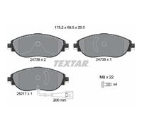Set di pastiglie freno TEXTAR 2473801, anteriore
