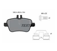 Set di pastiglie freno TEXTAR 2484801, posteriore