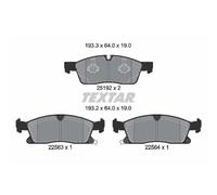 Set di pastiglie freno TEXTAR 2519209, anteriore