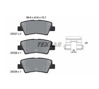 Set di pastiglie freno TEXTAR 2533707, posteriore
