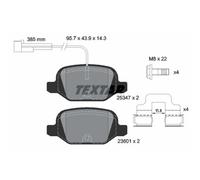 Set di pastiglie freno TEXTAR 2534701, posteriore