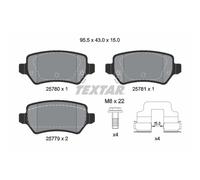 Set di pastiglie freno TEXTAR 2578001, posteriore