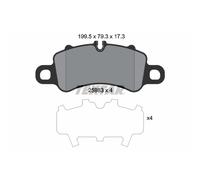 Set di pastiglie freno TEXTAR 2598301, anteriore