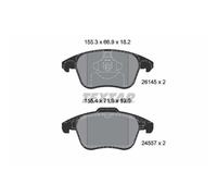 Set di pastiglie freno TEXTAR 2614501, anteriore